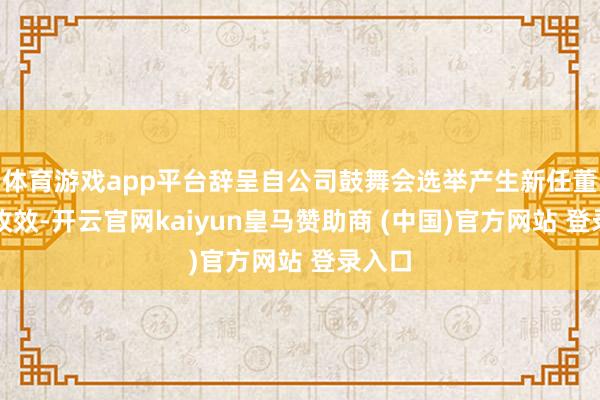 体育游戏app平台辞呈自公司鼓舞会选举产生新任董过后收效-开云官网kaiyun皇马赞助商 (中国)官方网站 登录入口