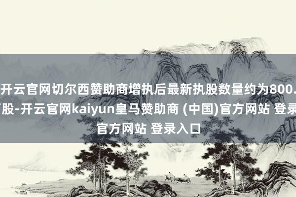 开云官网切尔西赞助商增执后最新执股数量约为800.19万股-开云官网kaiyun皇马赞助商 (中国)官方网站 登录入口