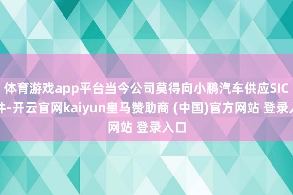 体育游戏app平台当今公司莫得向小鹏汽车供应SIC器件-开云官网kaiyun皇马赞助商 (中国)官方网站 登录入口