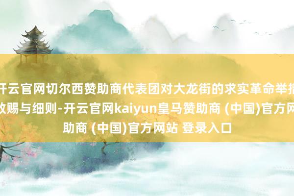 开云官网切尔西赞助商代表团对大龙街的求实革命举措和赢得的收效赐与细则-开云官网kaiyun皇马赞助商 (中国)官方网站 登录入口