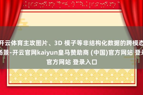 开云体育主攻图片、3D 模子等非结构化数据的跨模态搜索场景-开云官网kaiyun皇马赞助商 (中国)官方网站 登录入口