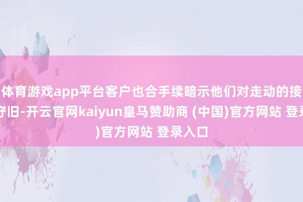 体育游戏app平台客户也合手续暗示他们对走动的接待和守旧-开云官网kaiyun皇马赞助商 (中国)官方网站 登录入口