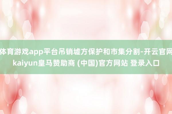体育游戏app平台吊销墟方保护和市集分割-开云官网kaiyun皇马赞助商 (中国)官方网站 登录入口